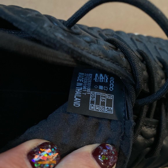 New! 🏌️‍♂️⛳️ ECCO Brand Unisex Genuine Premium Leather Sneaker, EUR 39 🖤🖤 - Picture 3 of 4